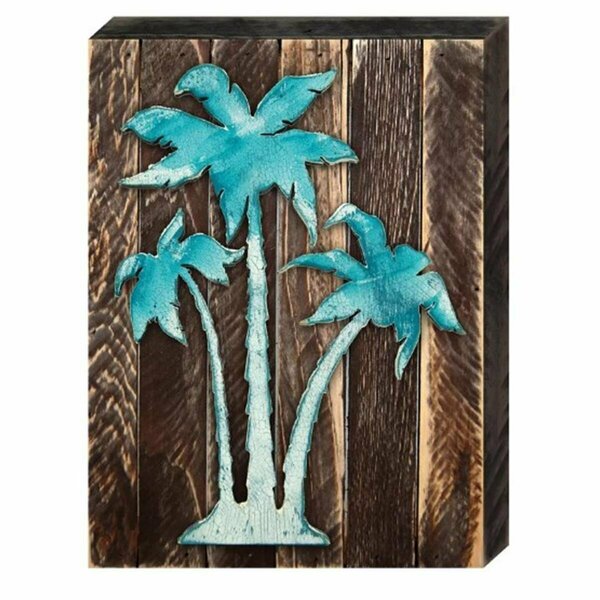 Clean Choice Vintage Tropical Island Palm Tree Art on Board Wall Decor CL2969907